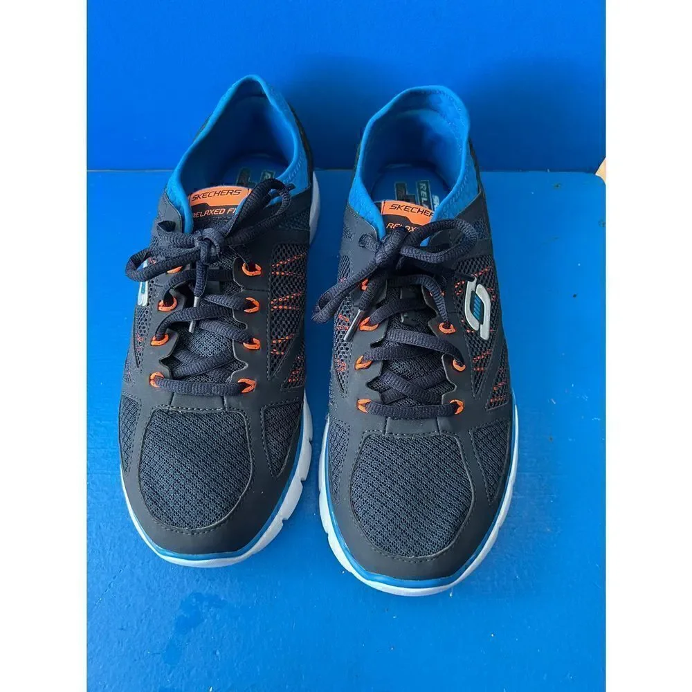 Skechers Relaxed Fit Skech Flex Memory Foam Men's Sneakers Size 9.5  Navy/Blue